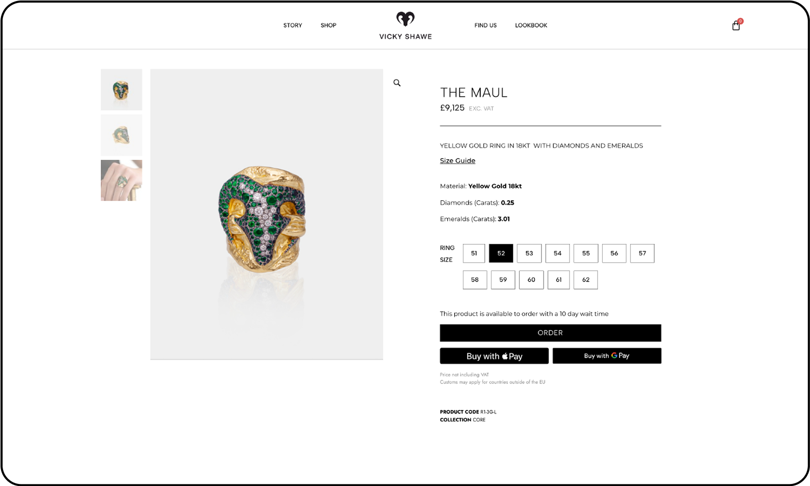 Luxury Jewellery Website Design Desktop Build 05