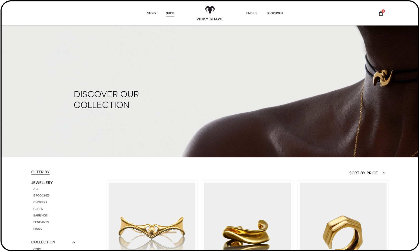 Luxury Jewellery Website Design Desktop Build 06