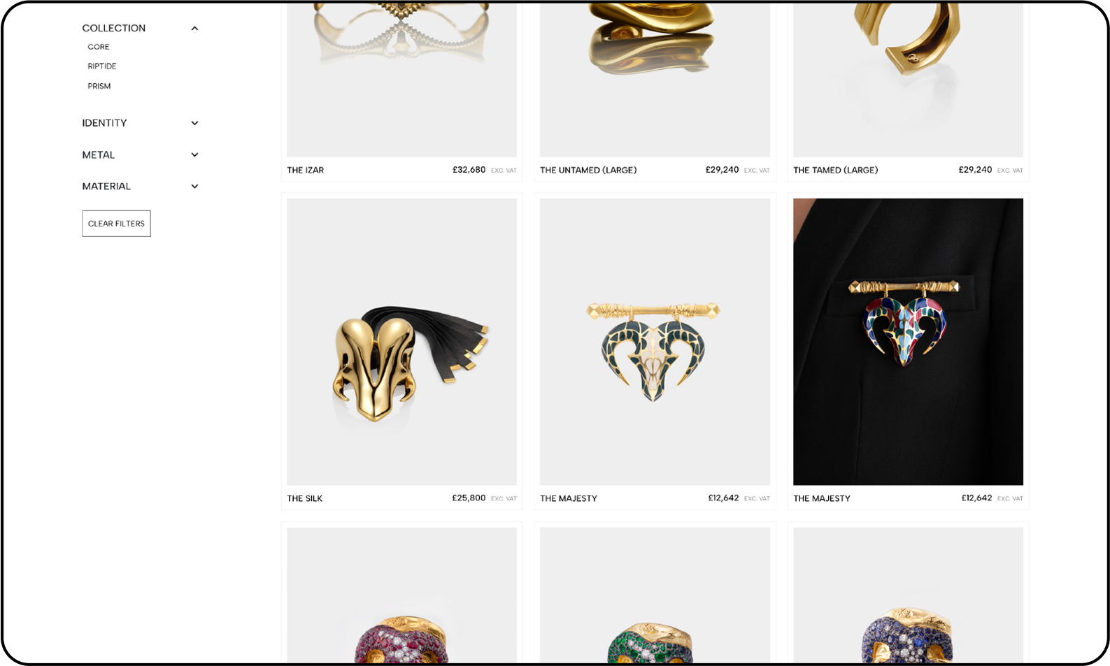 Luxury Jewellery Website Design Desktop Build 07