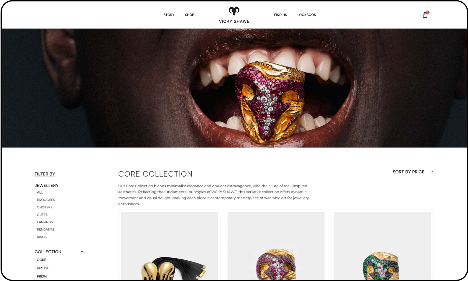 Luxury Jewellery Website Design Desktop Build 08