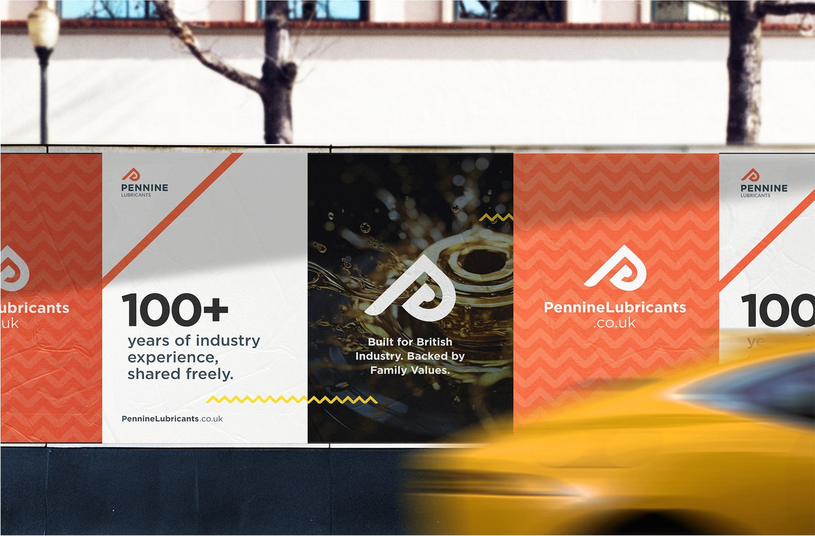 Street Posters Brand application Pennine Lubricants B2B Brand Identity min